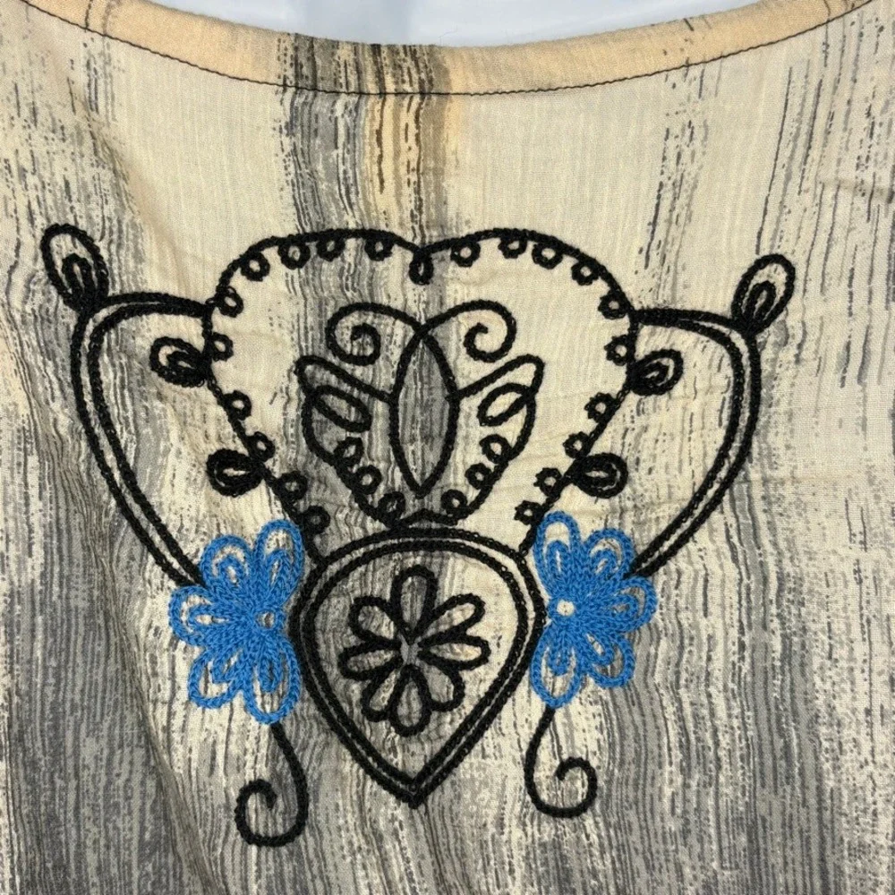 Free‎ People Vampire Diaries Boho Whimsigoth Tunic Y2K Festival Embroider Sz 4